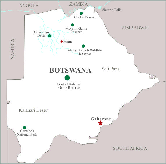 Botswana Map